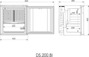 DOMETIC DS 200 MiniBar dimensions