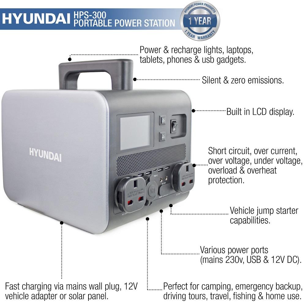 Hyundai HPS-300 Portable Power Bank features