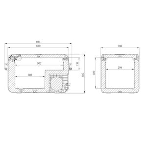 DOMETIC CFX3 35 Portable Compressor Coolbox dimensions