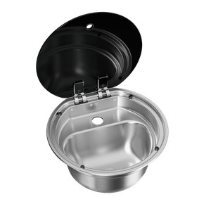 Dometic CVS 1350RG Round Sink with Glass Lid
