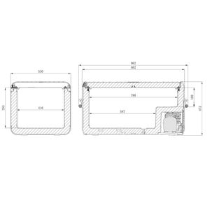 DOMETIC CFX3 100 Portable Compressor Coolbox dimensions