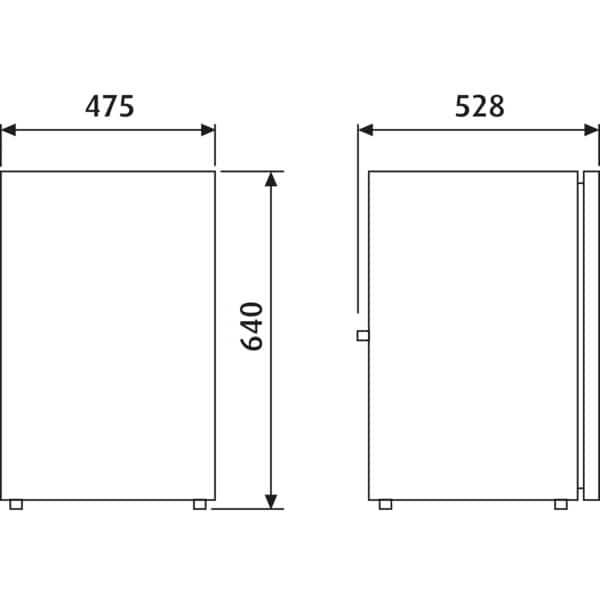 DOMETIC COOLMATIC CRX-80 Cabinet Fridge Freezer (3-in-1) dimensions