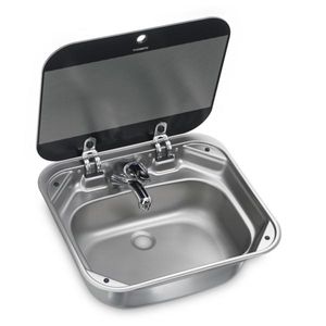 DOMETIC SNG 4237 Square Sink With Glass Lid