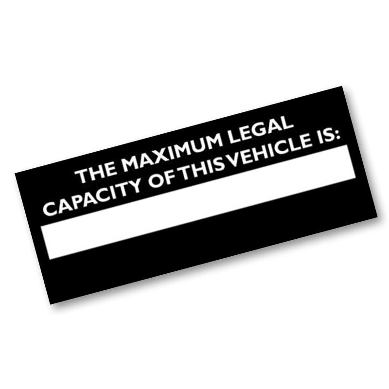 Max Capacity Sticker