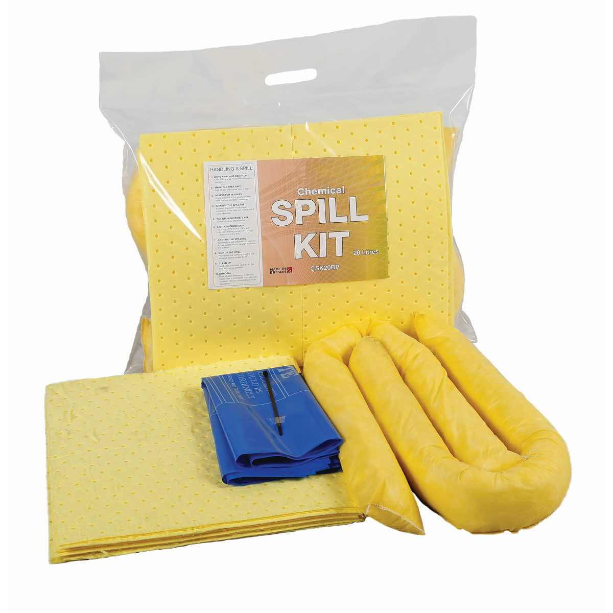 ADR Portable 20 Litre Chemical Absorbent Spill Kit