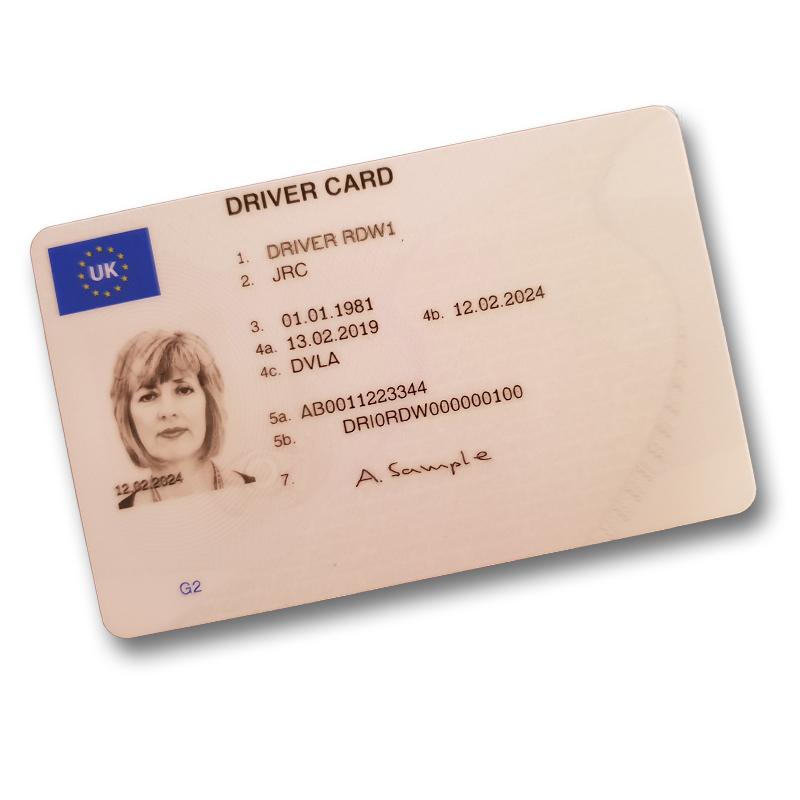 Digital Tacho Training Driver Card