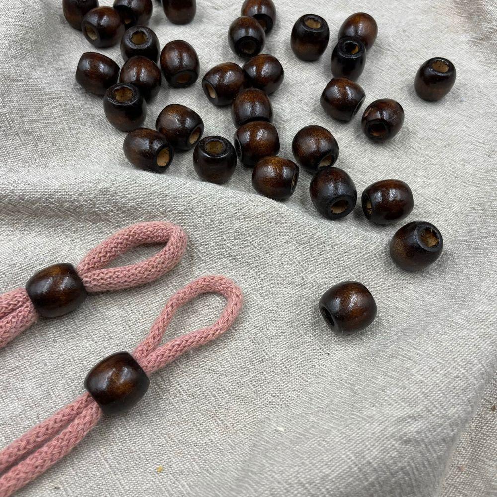 Brown large hole beads