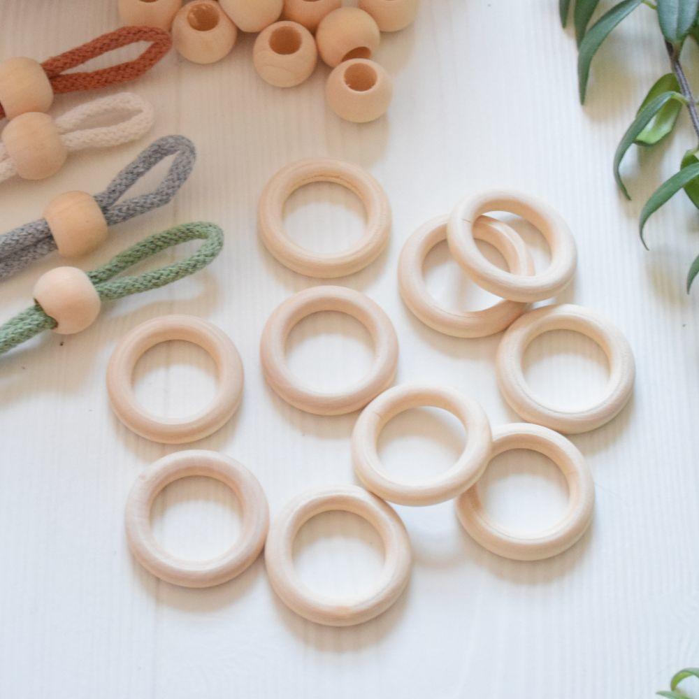 Wooden rings 50mm