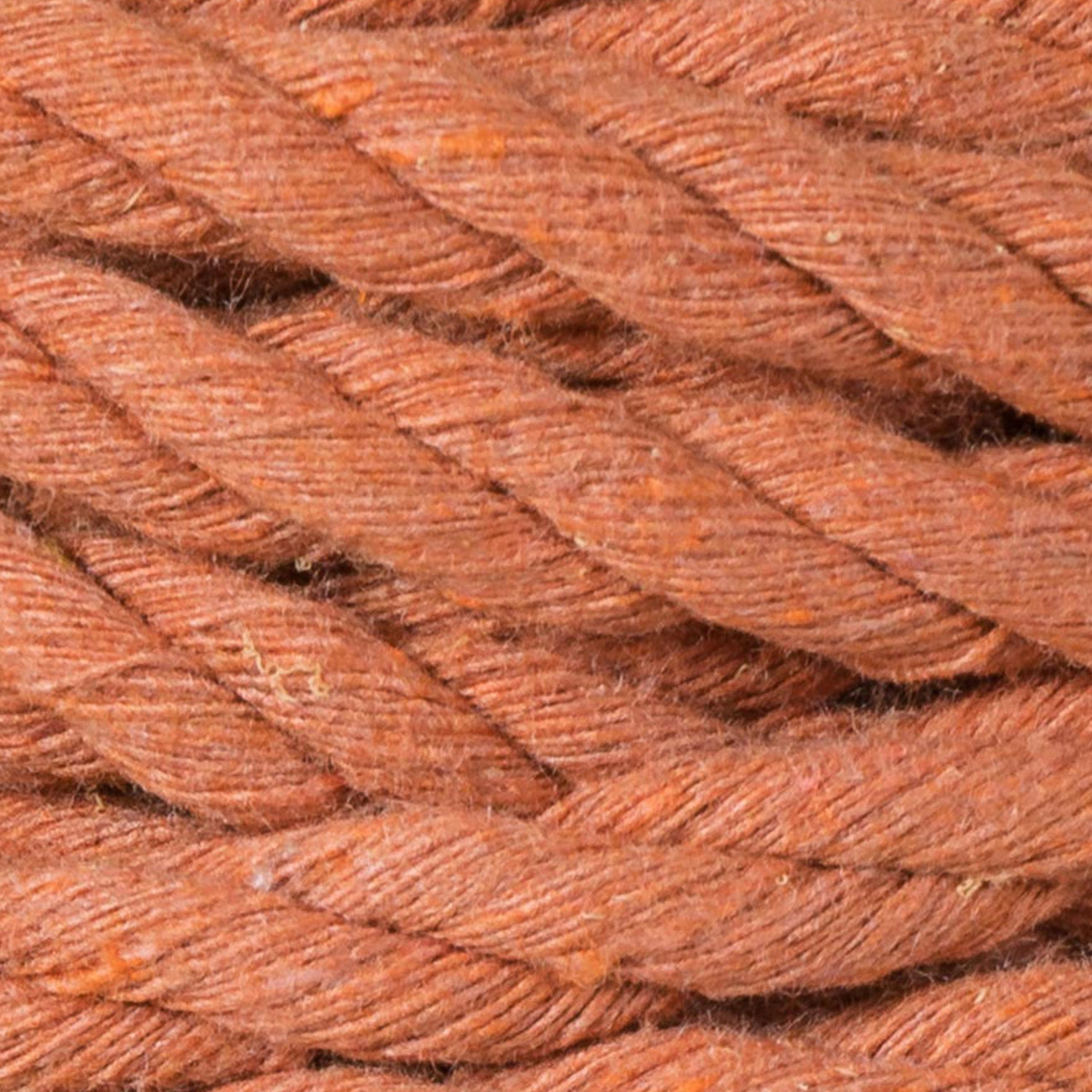 9mm bobbiny rope terracotta close up