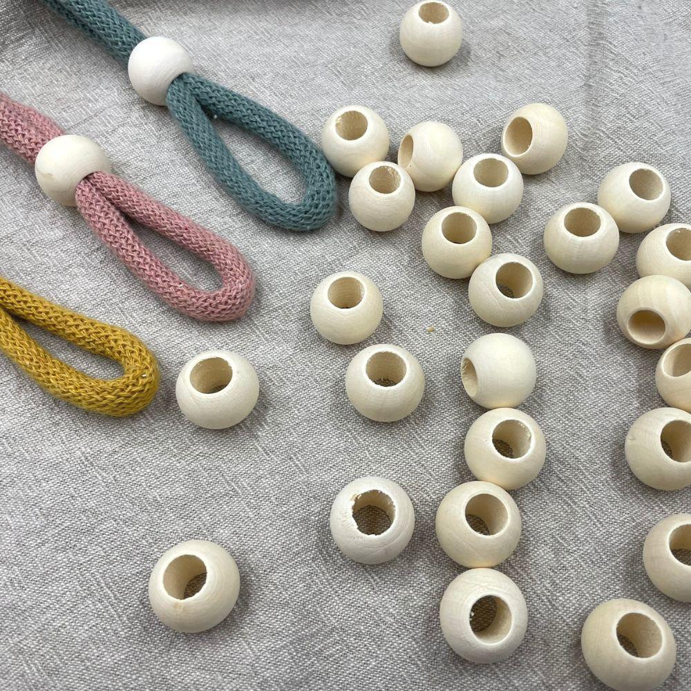 10mm hole wooden beads