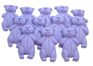 12 Edible Purple Little Teddys Baby shower Cupcake Cake Toppers