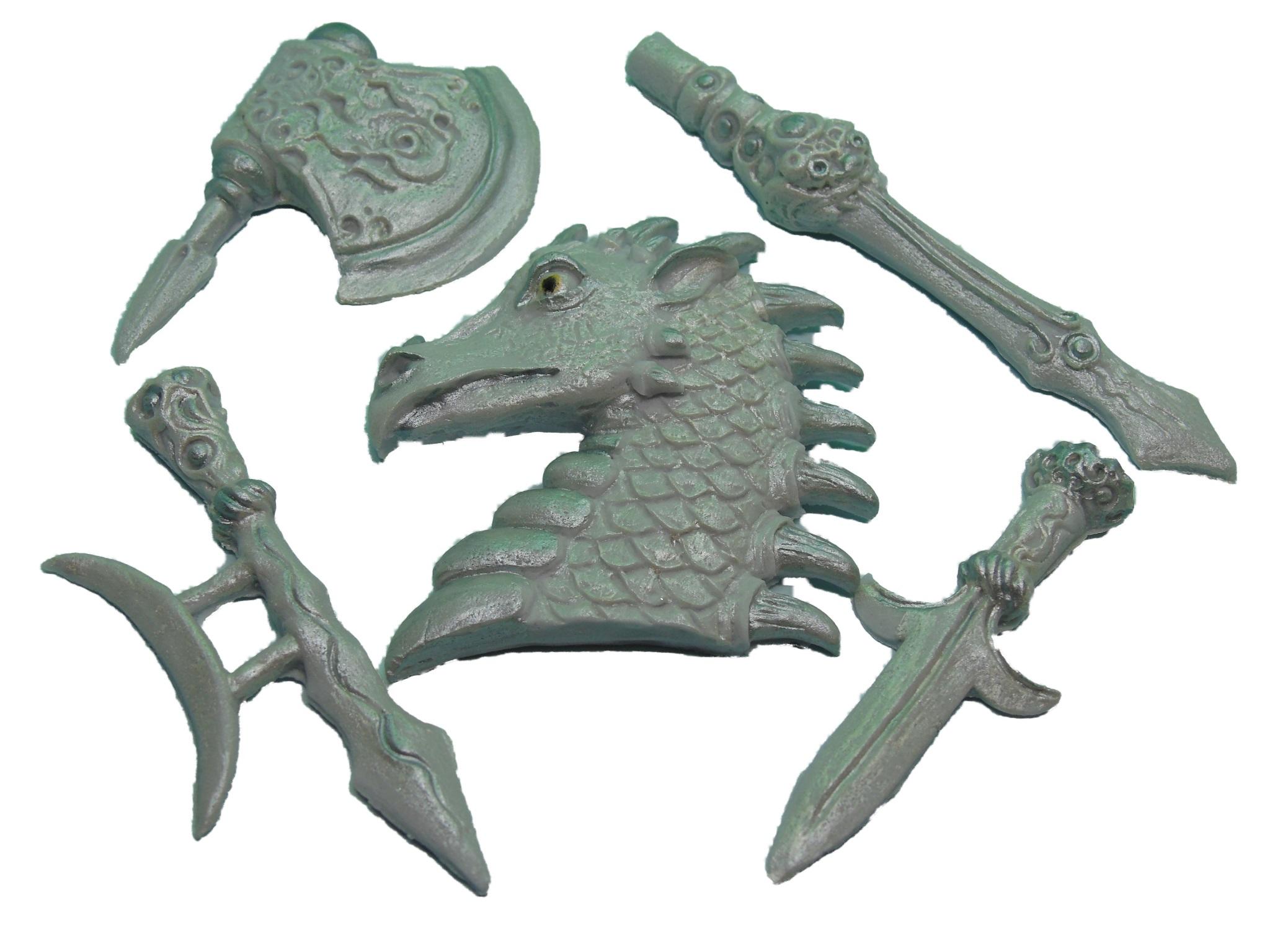 Dragon and Knights mixed Edible set Cake Topper Decorations