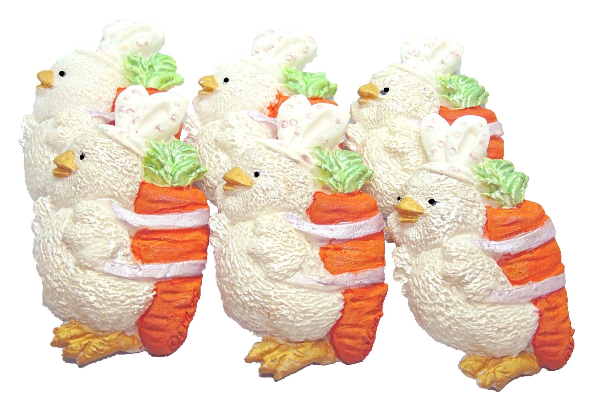 6 Baby Carrot |White Chicks Vegan Handmade Cake Cupcake Toppers
