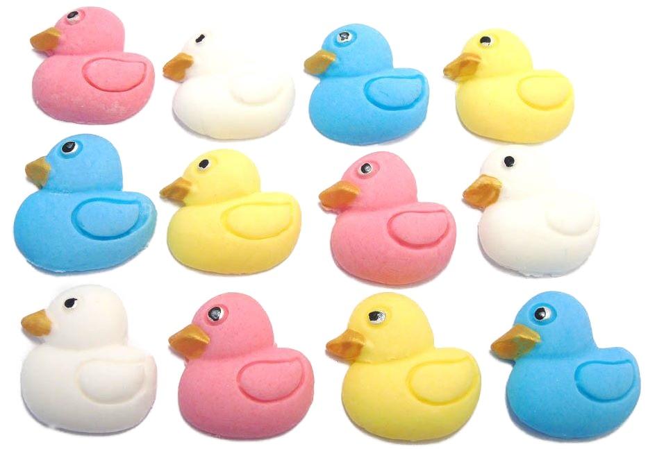 Baby Shower Vegan Cupcake Decorations 12 Edible Small Ducks