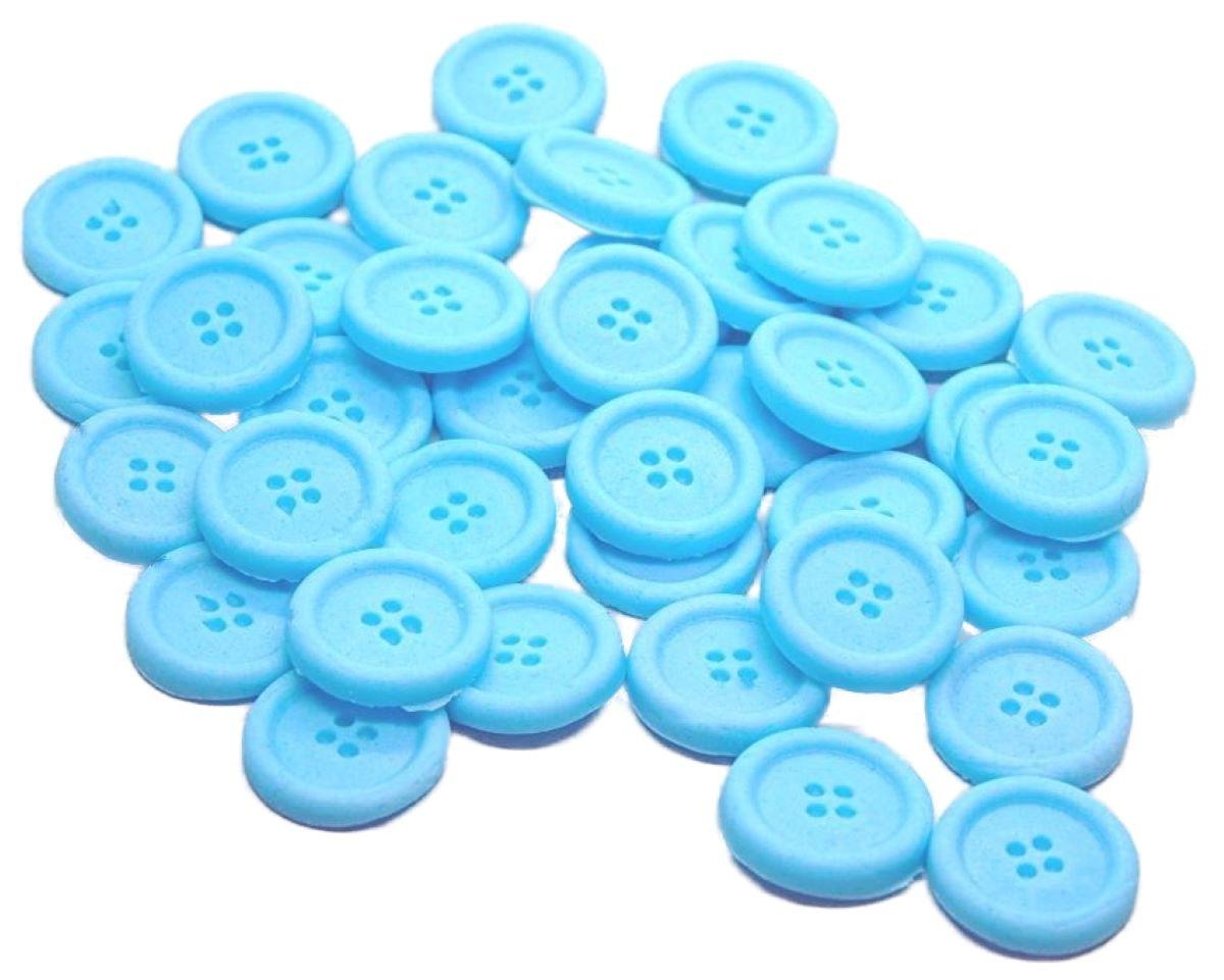 Pack 30 Buttons Vegan Cupcake Toppers Cake Decorations