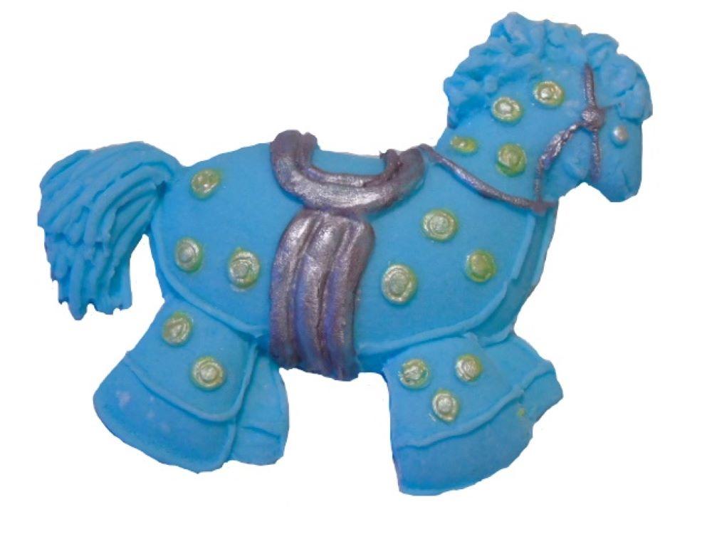 1st Birthday Cake Topper Vegan Cake Decoration Blue Hobby Horse