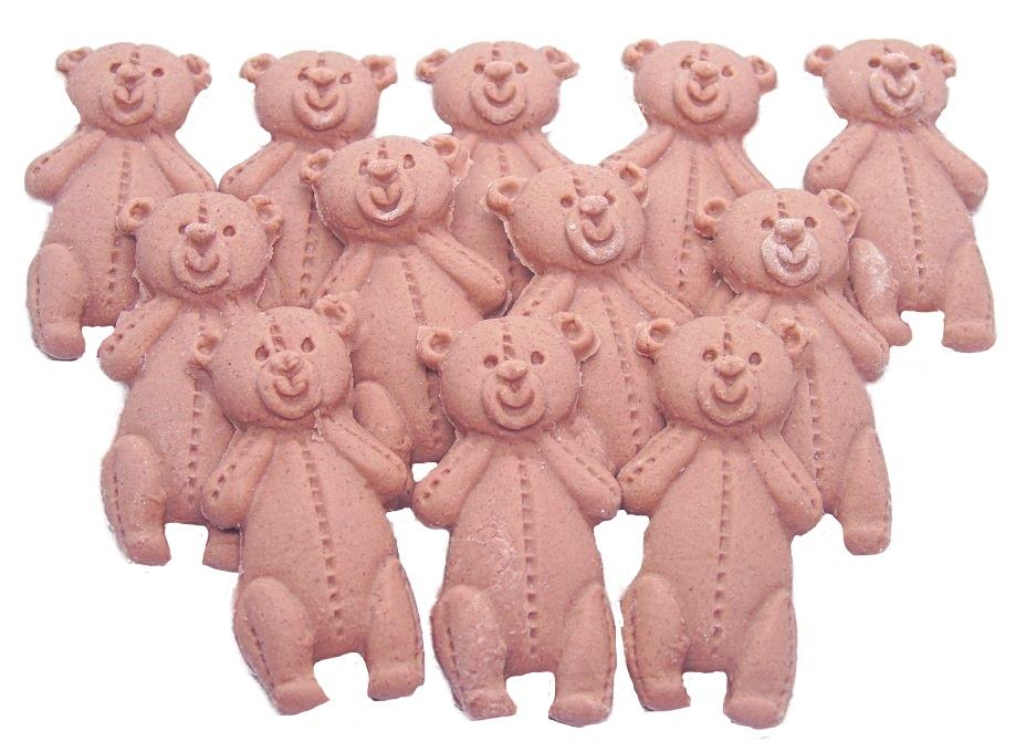 12 Edible Brown Little Teddys Baby shower Cupcake Cake Toppers