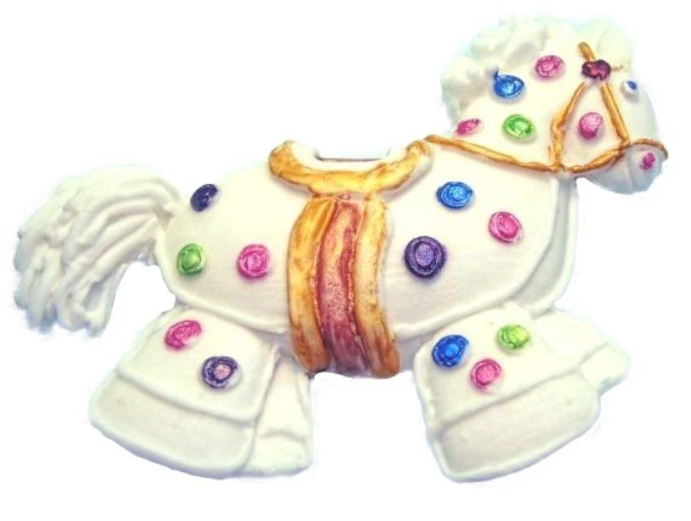 1st Birthday Cake Topper Vegan Cake Decoration White Hobby Horse