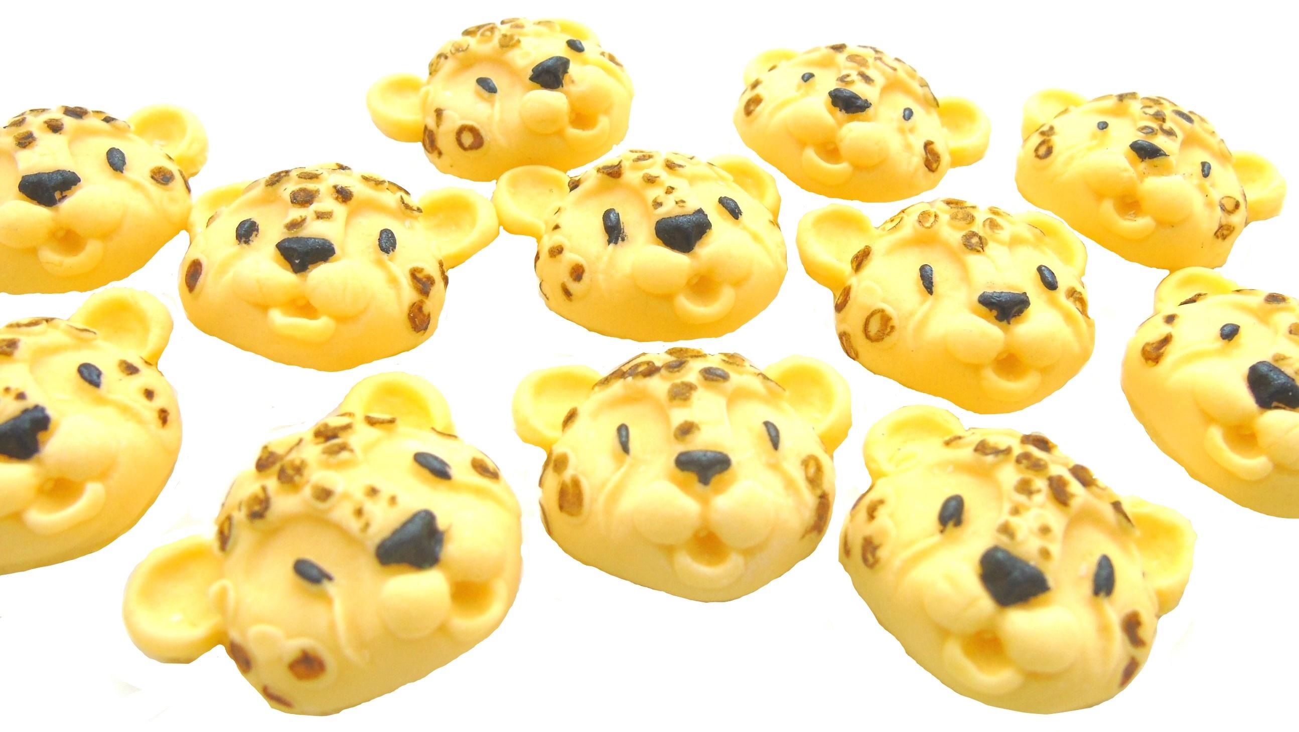 Leopard Faces Ideal Birthday or Baby Shower Vegan Cupcake Toppers