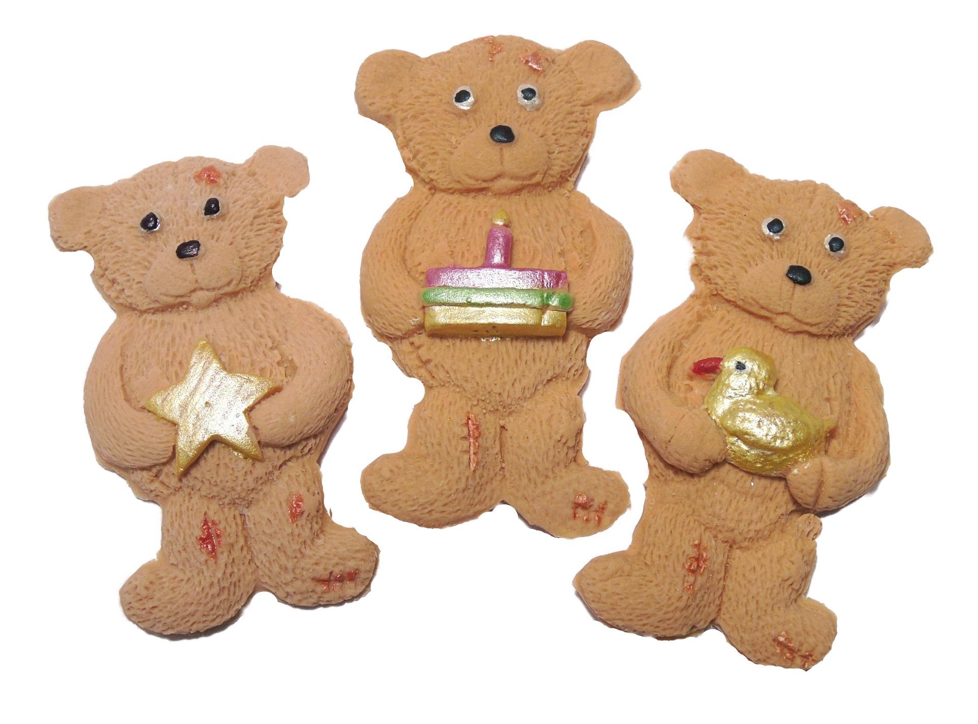 Sets of Teddies Girl Birthday Vegan Cake Decorations