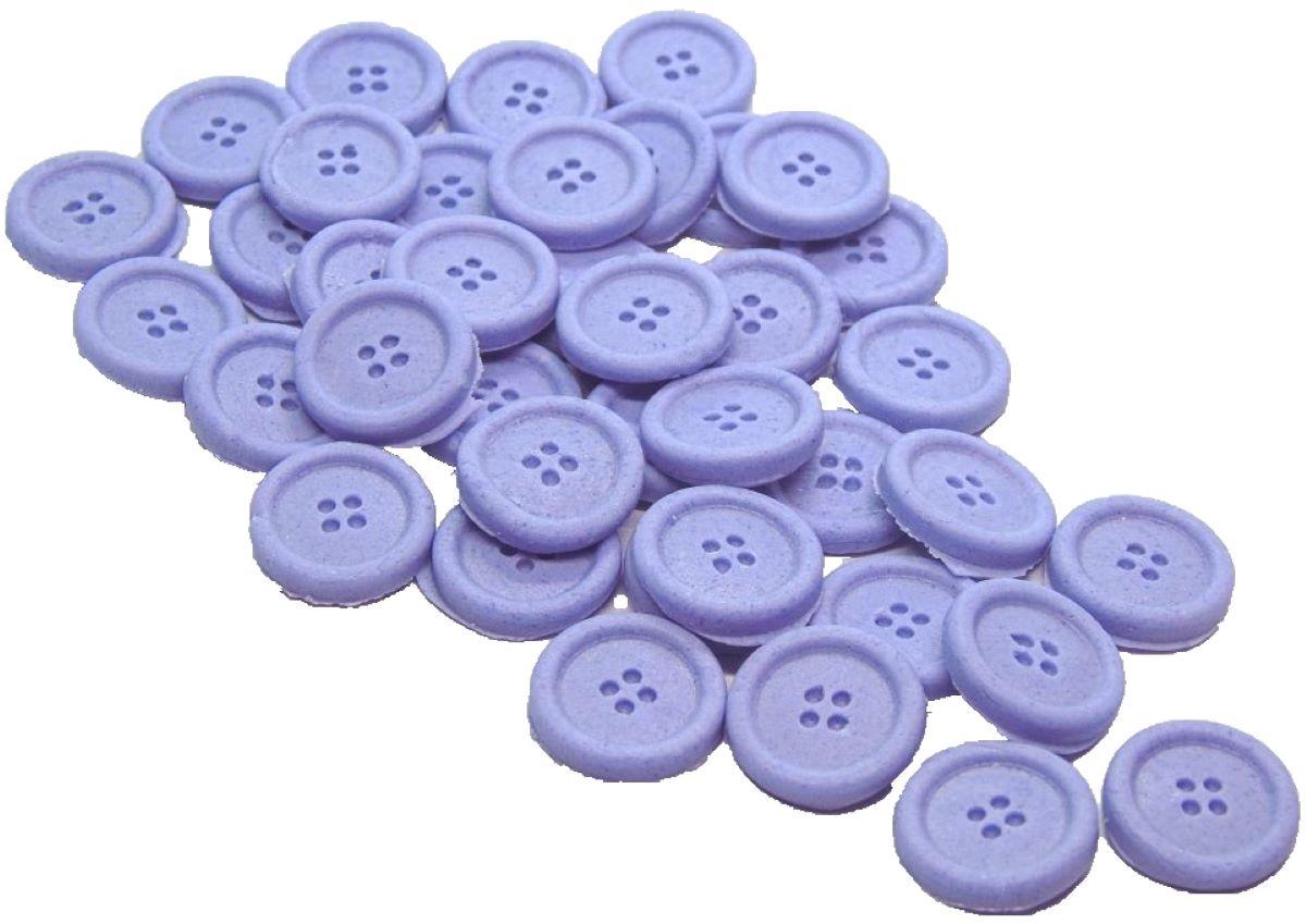 Pack 30 Purple Buttons Vegan Cupcake Toppers Cake Decorations