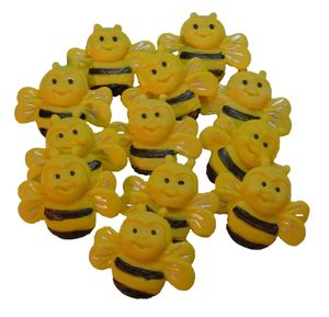 12 Happy Bumble Bees Vegan Cake Decorations Cupcake Toppers