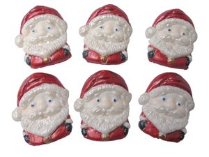 Set 6 santa Christmas cake topper decorations cupcake toppers