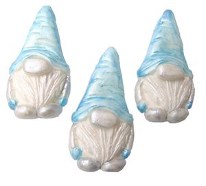 Set Gnome cupcake toppers with blue hats, all vegan dairy and gluten free