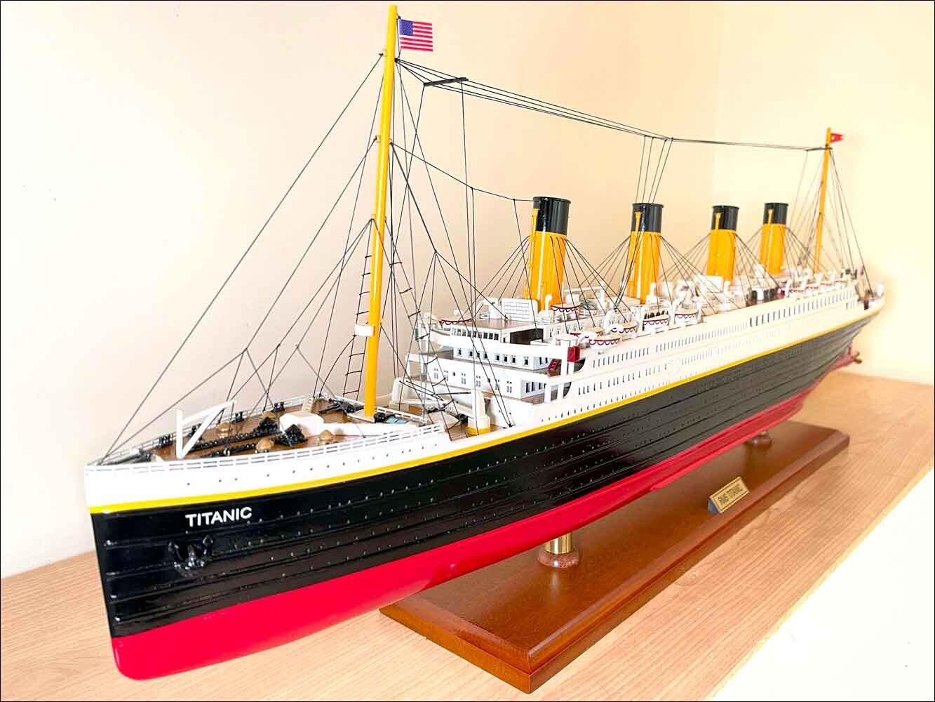 Assembled Titanic model for display