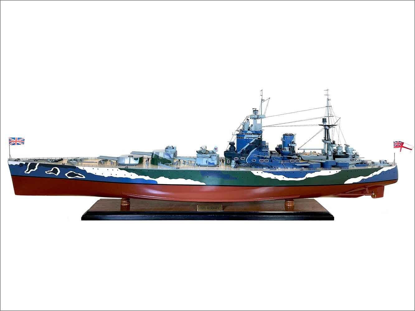 HMS Rodney battle ship model