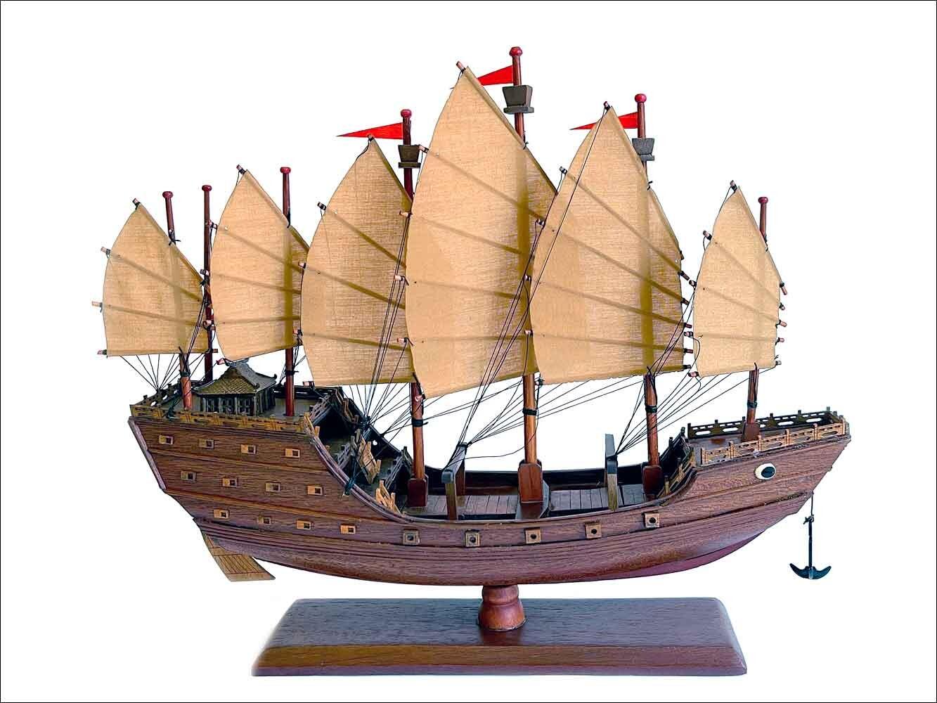 Junk model ship for display