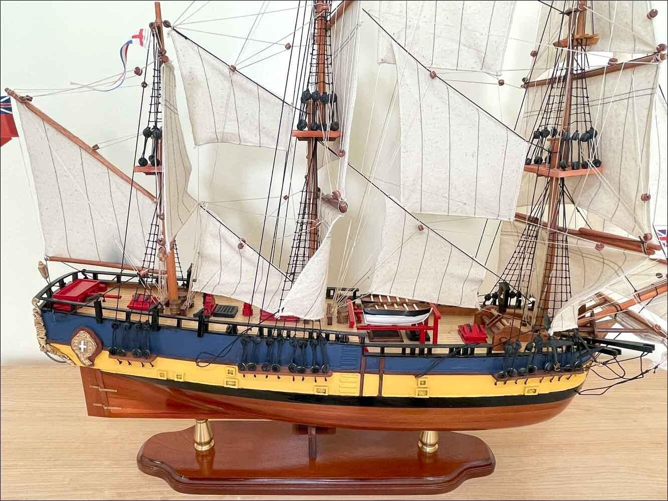 Cook's Endeavour period ship model