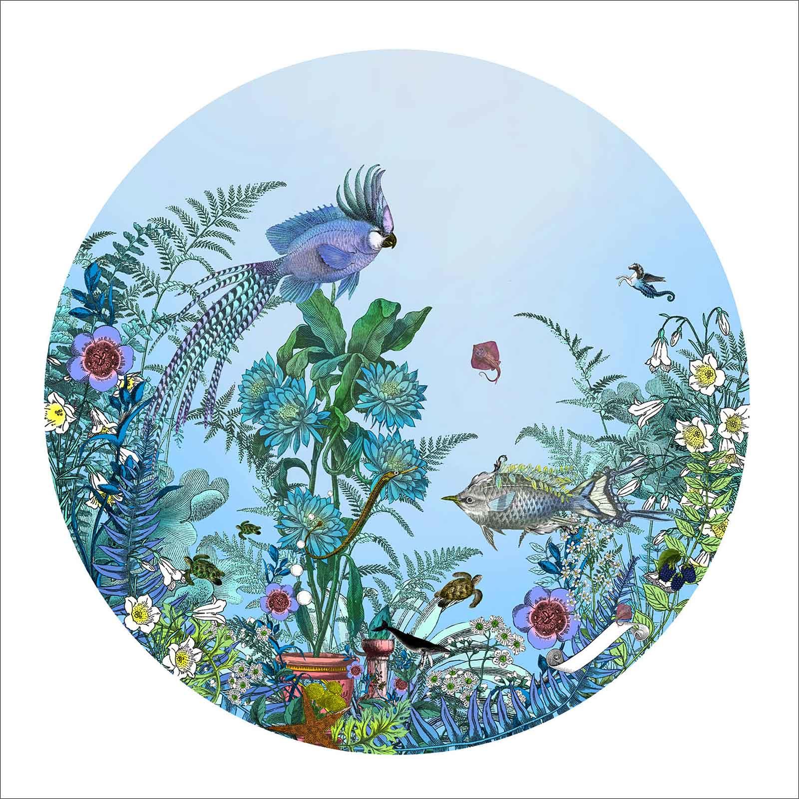 Underwater plants and fish high quality art print