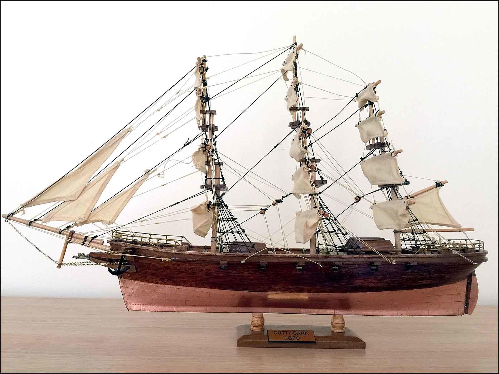 fully built Cutty Sark model ship