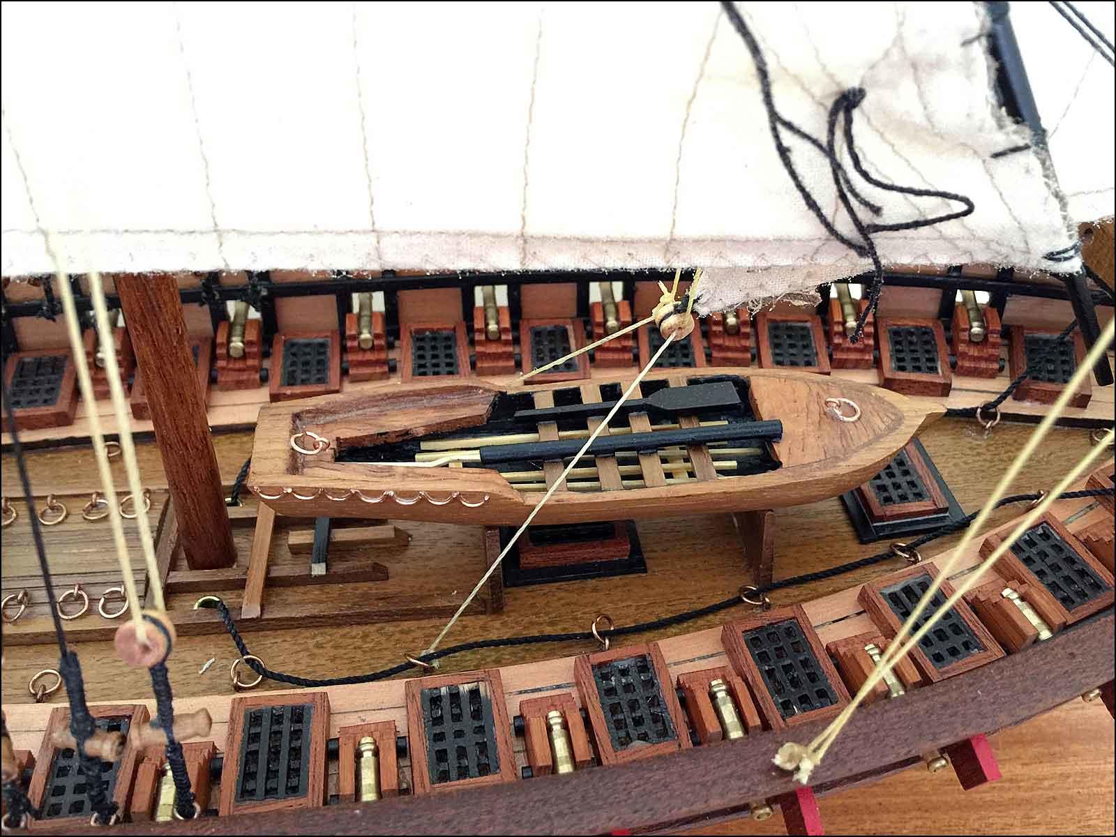 handcrafted Xebec ship model