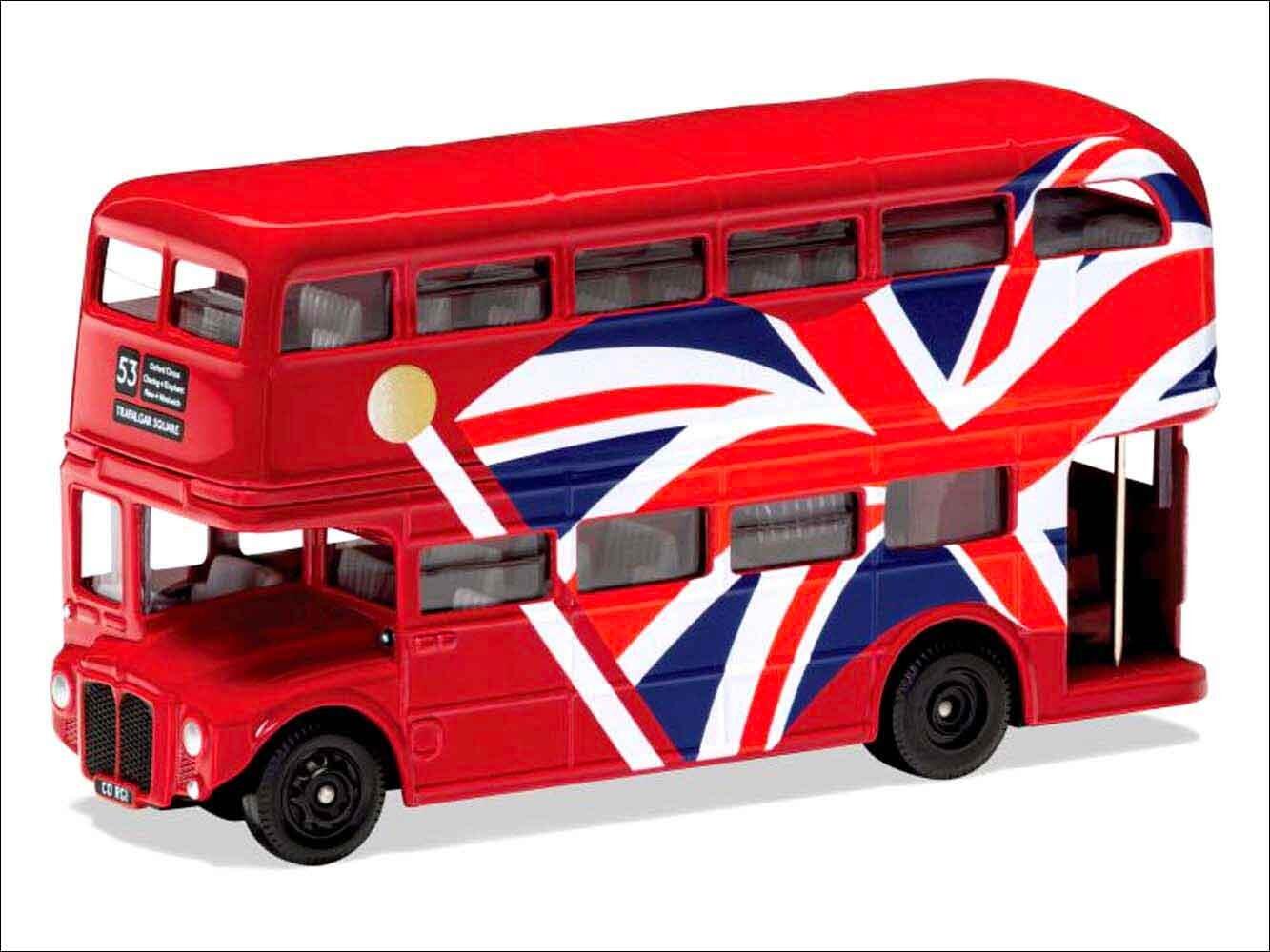 1 64 Corgi London bus with Union Jack