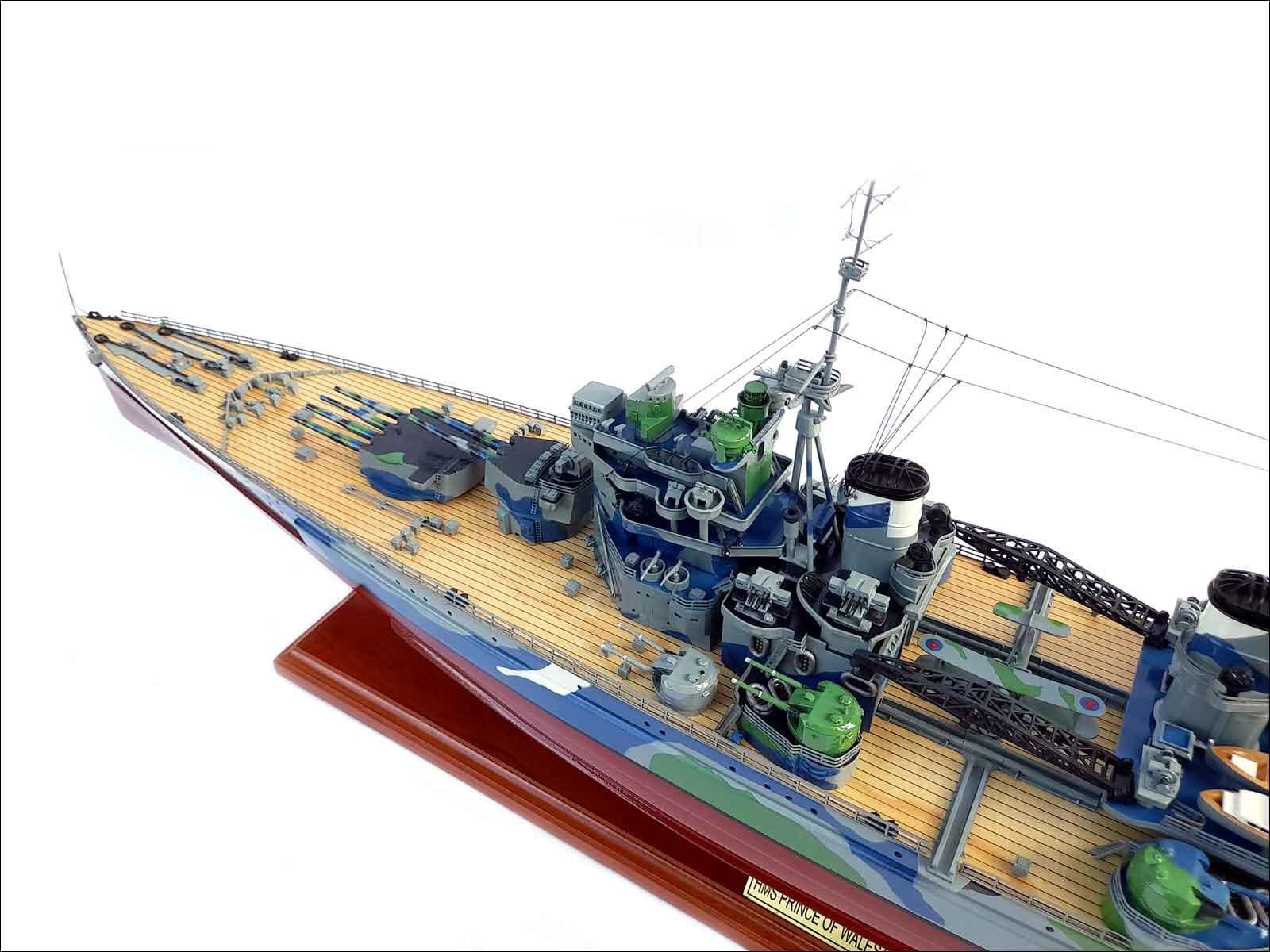 HMS Prince of Wales WW2 battleship model
