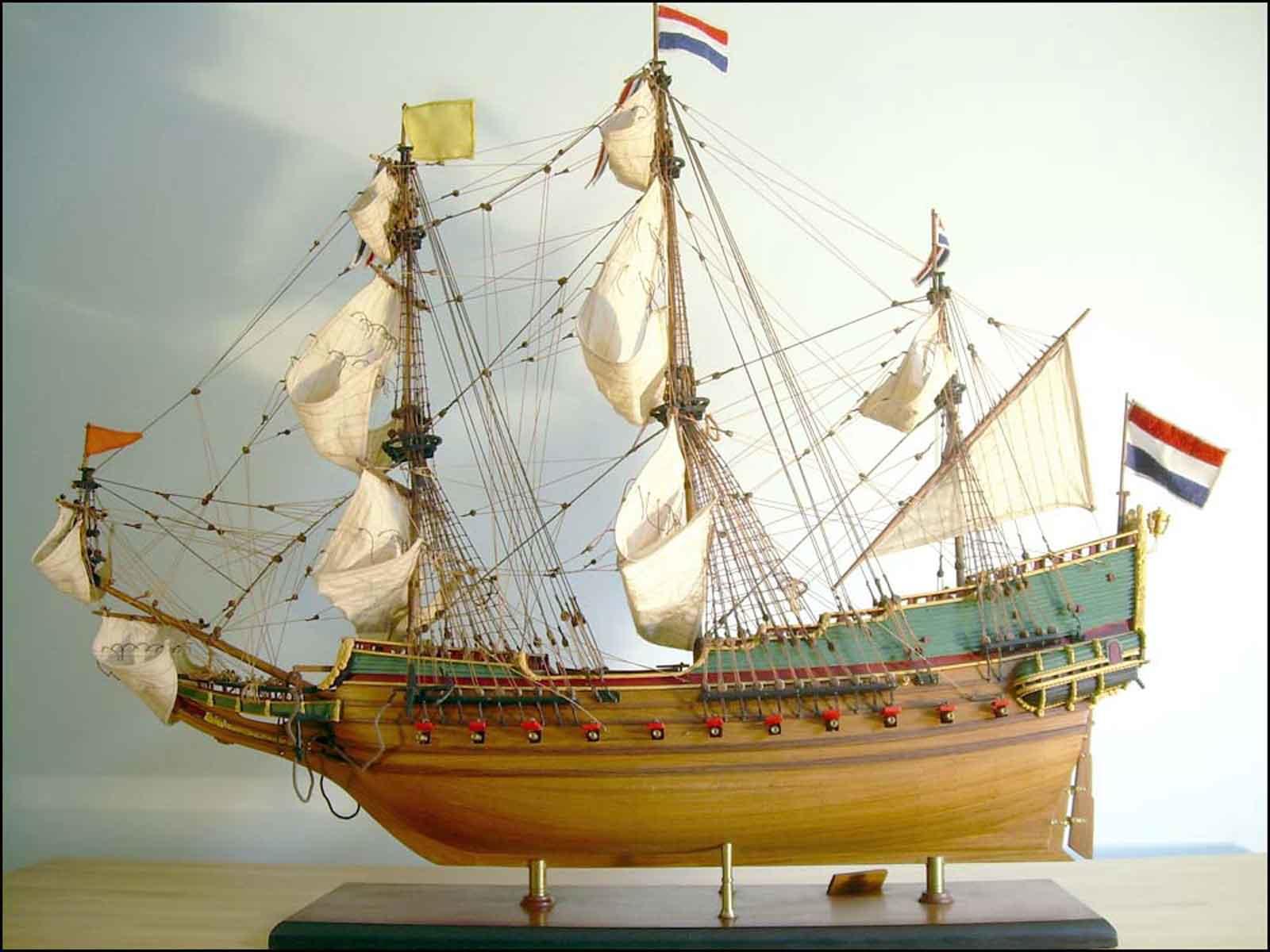 large scale Batavia ship model