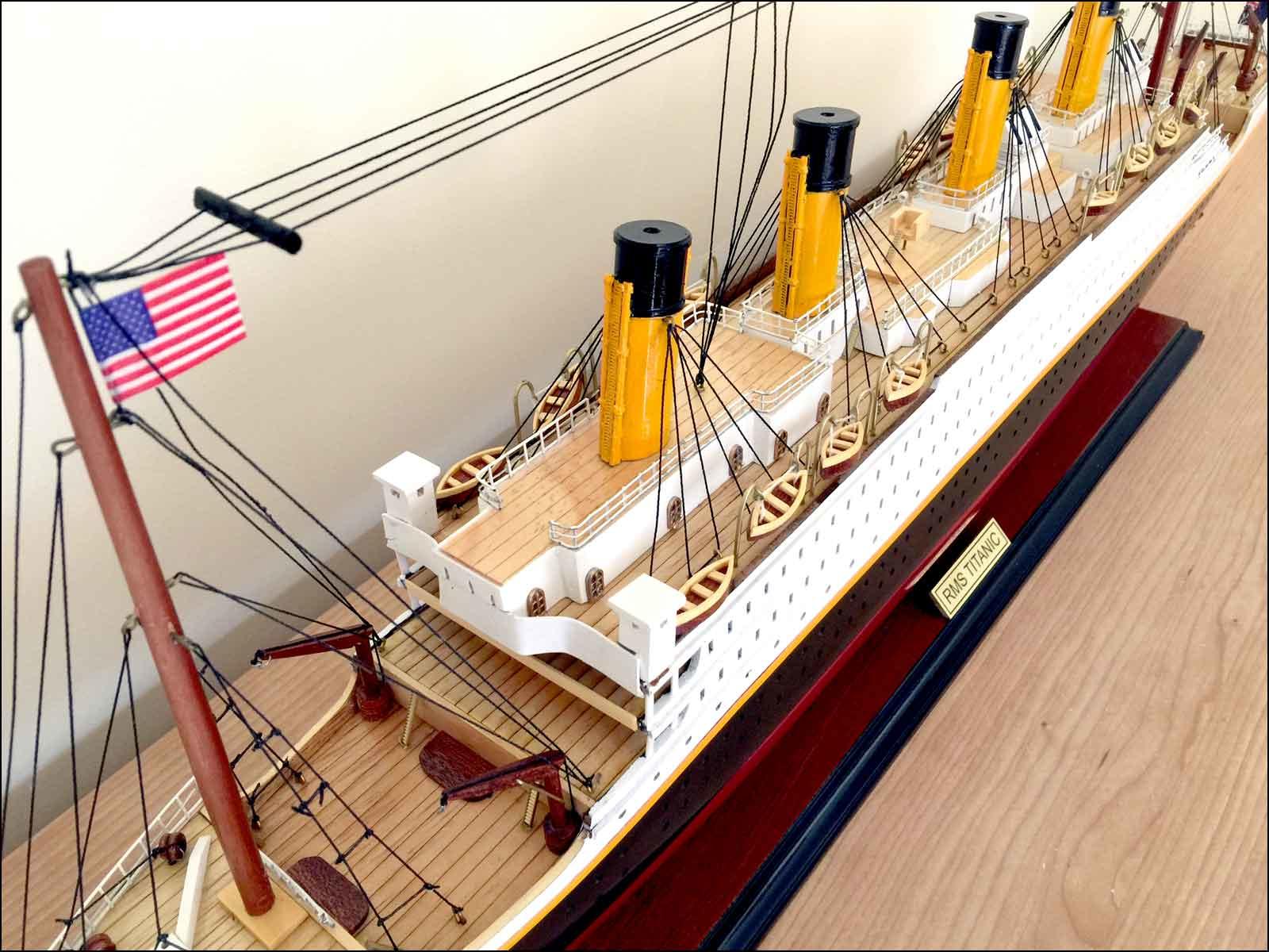 large scale Titanic model boat