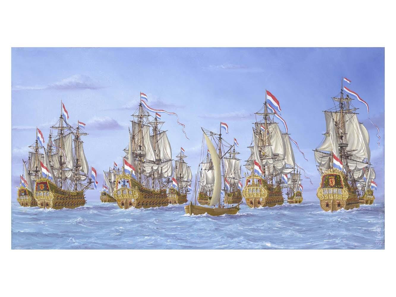 famous naval battle paintings the Battle of Lowestoft
