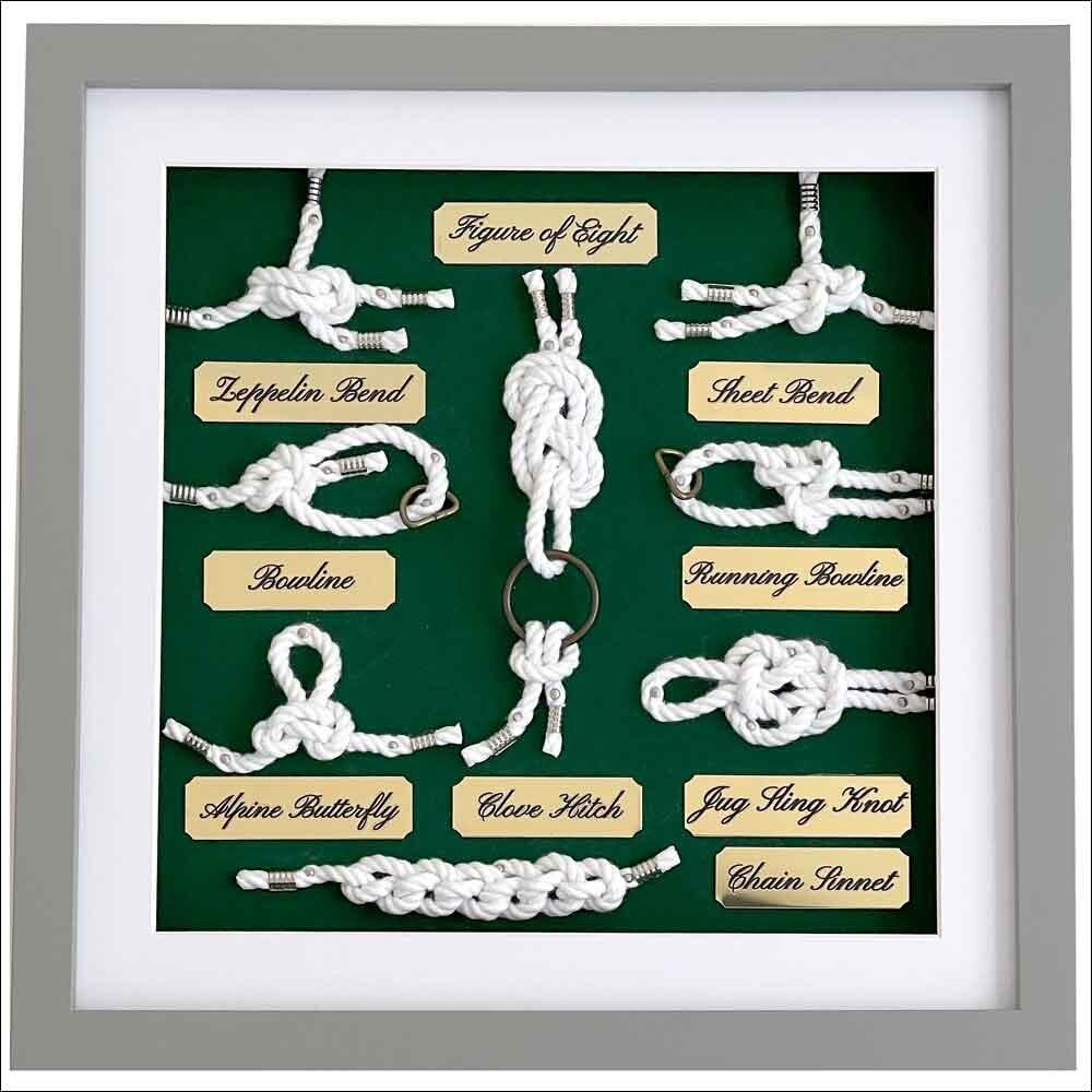 Climbing knots board to hang on the wall