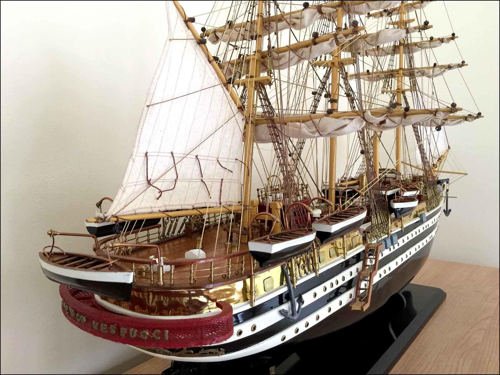 amerigo vespucci model ship