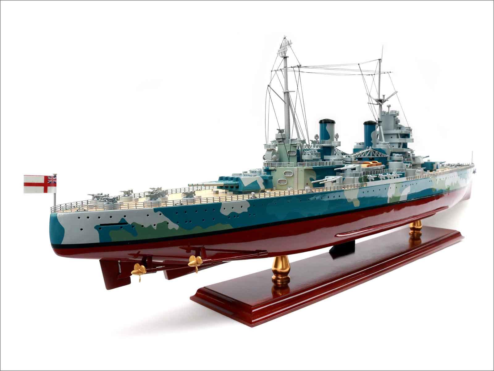 wooden model battleship HMS King George V