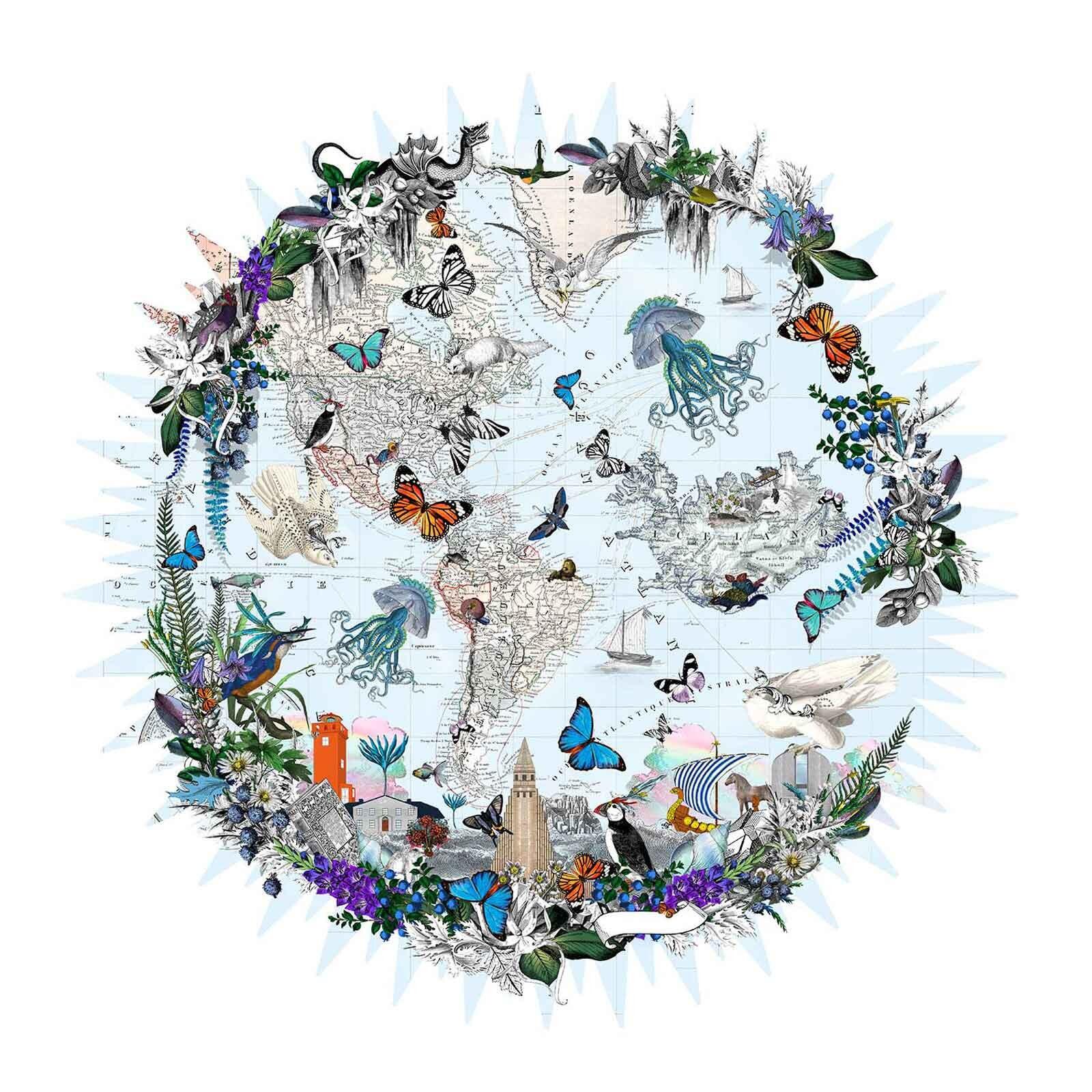 Map of the Americas Print | Modern Artist Prints