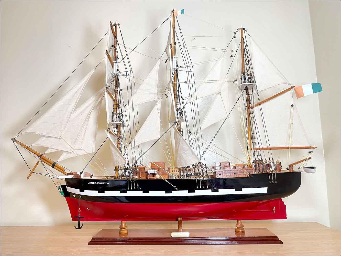 Jeanie Johnston ship model in large scale