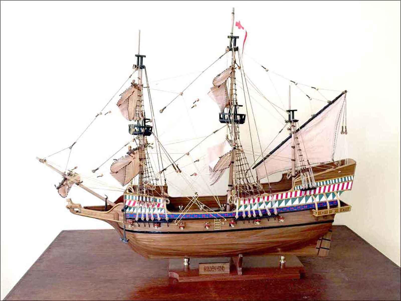 Golden Hind model ship