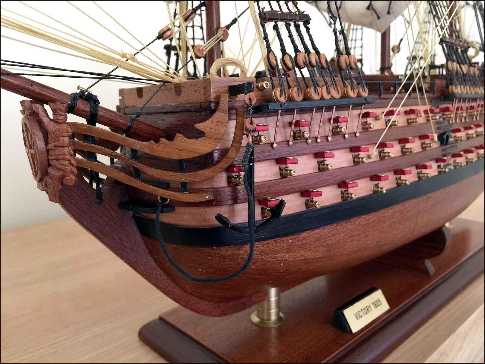 fully built HMS Victory model boat