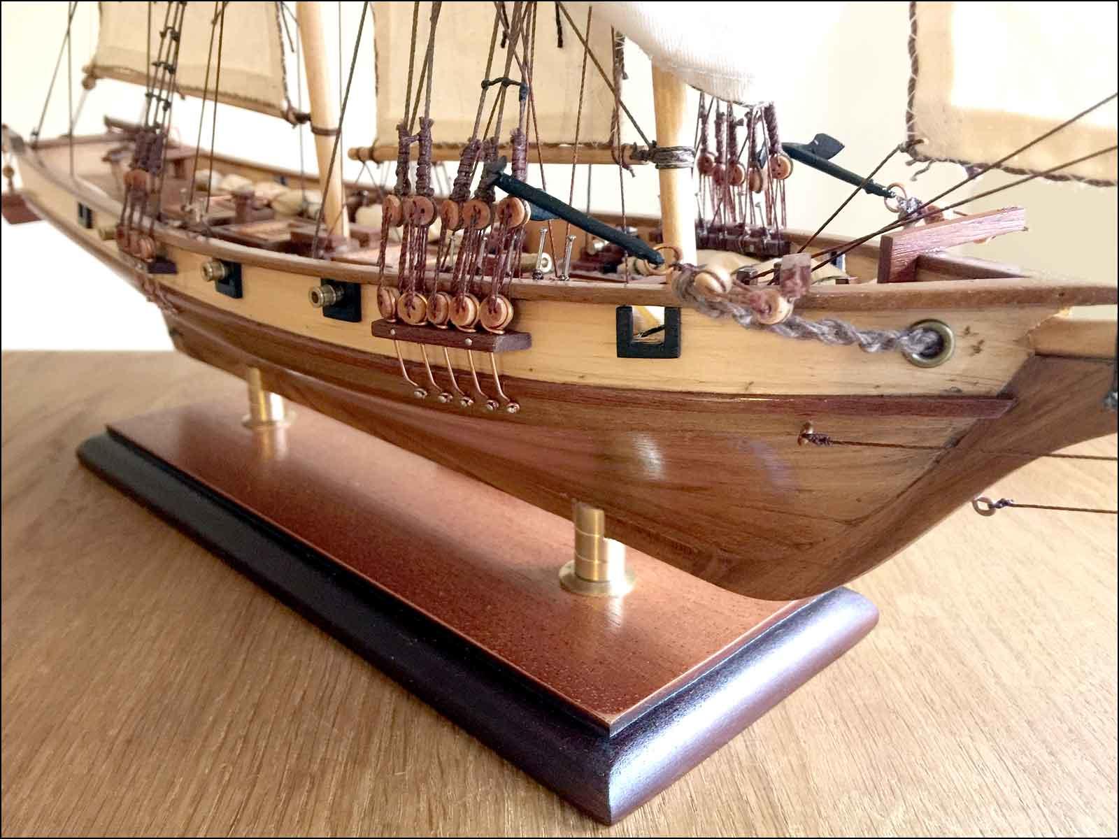 fully built schooner model