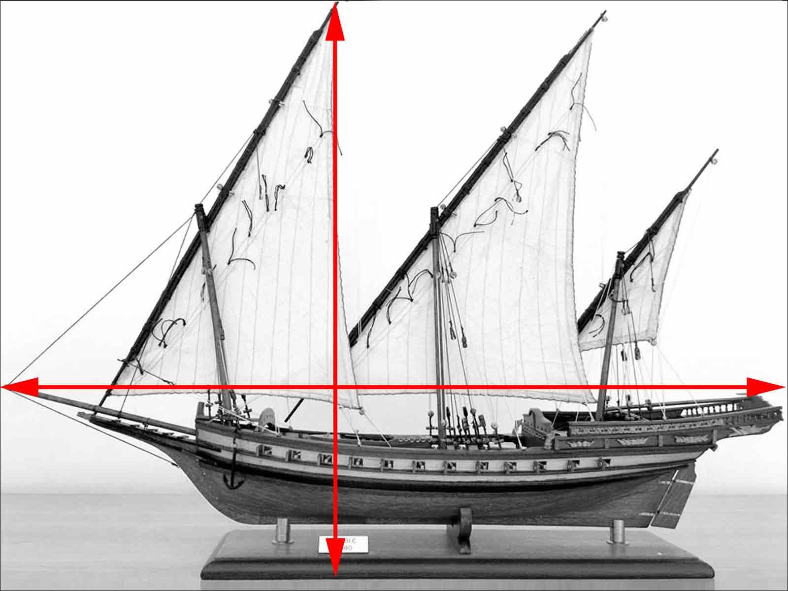Chebec model ship