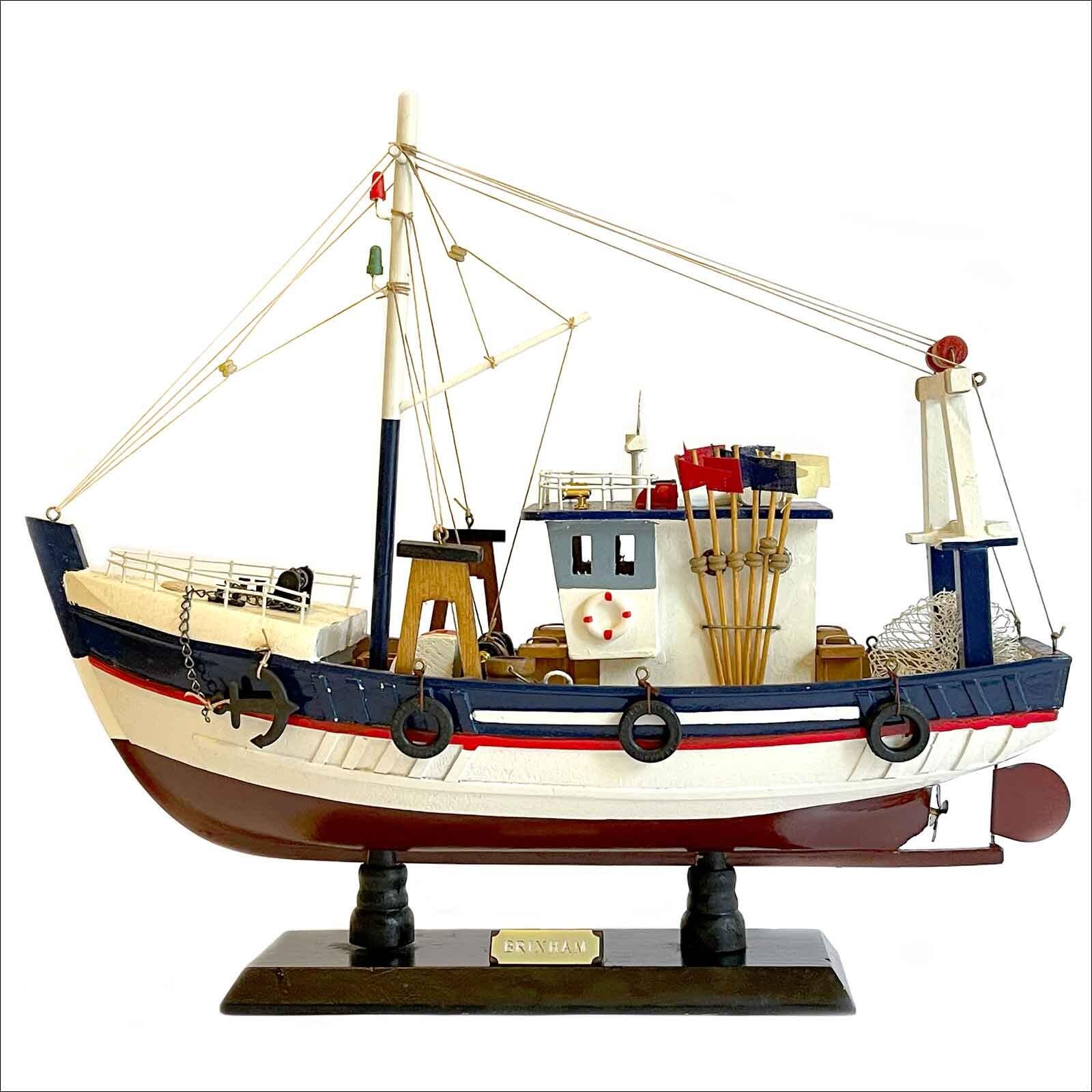 wooden model fishing boats